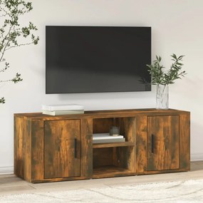 vidaXL Móvel p/ TV 100x31,5x35 cm derivados de madeira carvalho fumado
