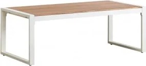 Rectangular 110x55 Cm Aluminum Lipov Garden Coffee Table Gardénia Branco - Sklum