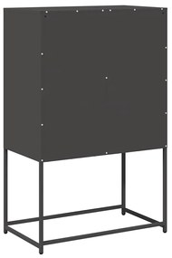 Aparador alto 68x39x107 cm aço preto