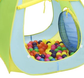 Tenda de brincar infantil com 100 bolas multicolorido