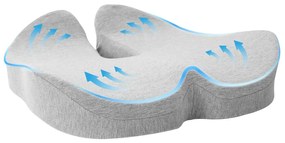 vidaXL Almofada com travesseiro Cinzento-claro 50 x 43 x 10 cm Algodão