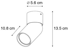 LED Spot moderno inteligente preto com WiFi GU10 - Falo Moderno