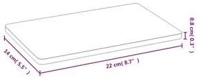 Tábuas de pequeno-almoço 6 pcs 22x14x0,8 cm bambu