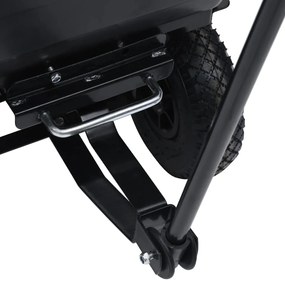 Carrinho de mão basculante para jardim 300 kg 75 L preto