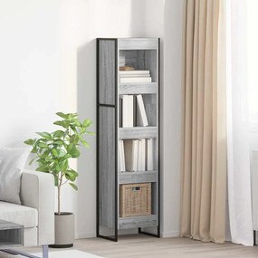 vidaXL Gabinete de Livros Cinza Sonoma 80 x 30 x 155 cm