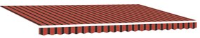 Toldo Retrátil Manual Laranja e Marrom 500x300 cm