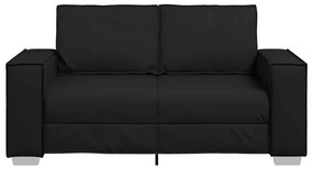 Sofá Loveseat vidaXL Preto 120 cm em Couro Sintético