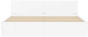 Estrutura de cama com cabeceira 160x200 cm branco
