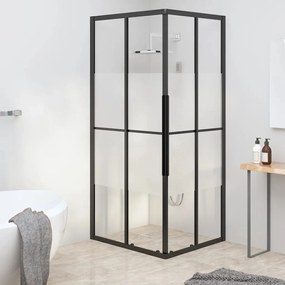 Cabine de duche ESG semiopaco 90x70x180 cm preto