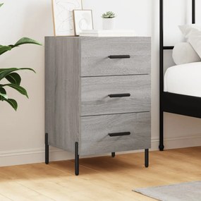 vidaXL Mesa de cabeceira 40x40x66 cm derivados madeira cinzento sonoma