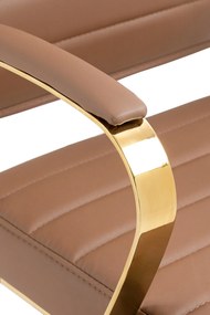 Cadeira de Escritório Havana Couro sintético castanho claro