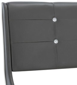 Estrutura de cama 180x200 cm couro artificial cinzento