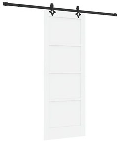 Porta Deslizante com Conjunto de Hardware 'ORKDAL'de Madeira Sólida de