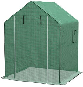 Outsunny Cobertura de Substituição para Estufa 140x143x190 cm com Janela, Porta com Fecho Éclair, Proteção Anti-UV para Plantas Verde | Aosom Portugal