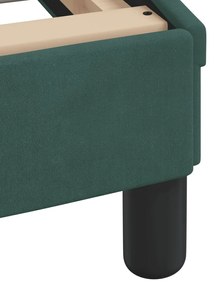 Estrutura de cama sem colchão 200x200 cm veludo verde-escuro