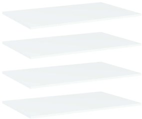 vidaXL Prateleiras para estante 4 pcs 80x50x1,5cm contraplacado branco