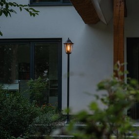 Candeeiro de pé clássico para exterior preto 170cm IP44 - New Orleans 1