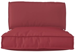 Conjunto de Almofadas para Palete de 2 Peças Vermelho Bordô em Tecido