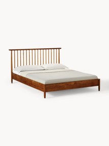 Cama com cabeceira de madeira de pinho Windsor