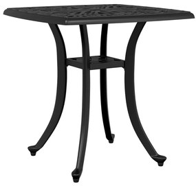 Mesa de jardim 53x53x53 cm alumínio fundido preto