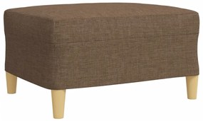 4 pcs conjunto de sofás c/ almofadas/apoio pés tecido castanho