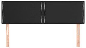 Cabeceira de cama 2 pcs couro artificial 72x5x78/88 cm preto