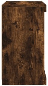 Aparador com luzes LED 41x37x67 cm carvalho fumado