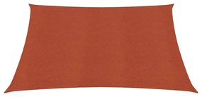 Para-sol estilo vela 160 g/m² 2x2,5 m PEAD terracota