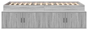 Estrutura de Cama Cinza Sonoma 90x190 cm
