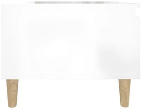 Mesas de apoio 2 pcs 50x46x35cm deriv. madeira branco brilhante