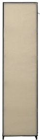 Roupeiro dobrável 110x45x175 cm tecido creme