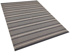 Tapete de exterior creme e preto 160 x 230 cm MANSA Beliani