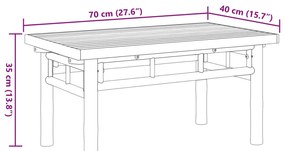 Mesa de centro 70x40x35 cm bambu