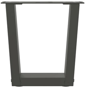 Pés para mesa de centro em V, 2 peças, antracite, 30x(30-31,3) cm, aço