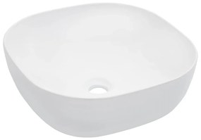 vidaXL Lavatório 42,5x42,5x14,5 cm cerâmica branco