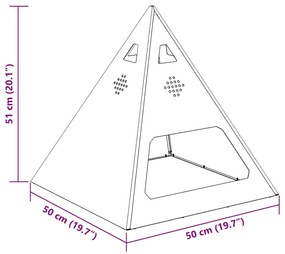 Fogueira Pyramid 50x50x51 cm Aço Envelhecido