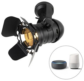 LED Projetores de estúdio inteligentes pretos rotativos e inclináveis com Wi-Fi A60 - Movie Industrial
