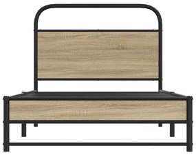 Estrutura cama s/ colchão derivados de madeira carvalho fumado