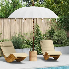 vidaXL Parasol Balinês Creme (210-220) x 260 cm