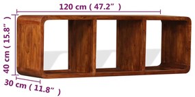 Móvel de TV madeira maciça c/ acabamento a mel 120x30x40 cm