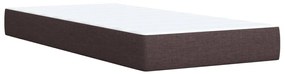 Cama com molas/colchão 90x190 cm tecido castanho-escuro