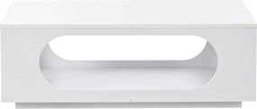 Mesa de centro com iluminação LED, Branco | AOSOM Portugal