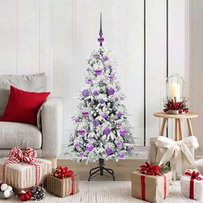 vidaXL Árvore de Natal Articulada Artificial Branco 120 cm PE e PVC