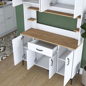 Armário Alto de Cozinha "Stella" - 120 x 184,2 x 40 cm - Branco - Desi