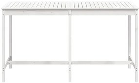 Mesa de jardim 203,5x90x110 cm madeira de pinho maciça branco