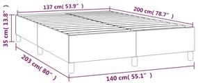 Estrutura de cama sem colchão 140x200 cm tecido cinzento-escuro