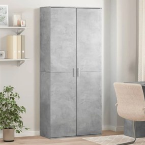 vidaXL Armário alto 80x35x180 cm derivados de madeira cinza cimento