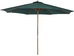 Chapéu de Sol Ø300x250cm Chapéu de Sol com Mastro de Madeira com 8 Has