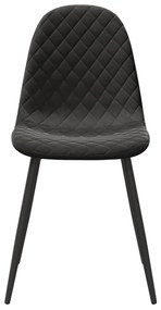 Cadeiras de jantar 6 pcs veludo preto