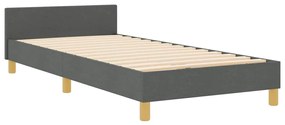 Cama vidaXL Cinza Escuro 90x200 cm em Tecido